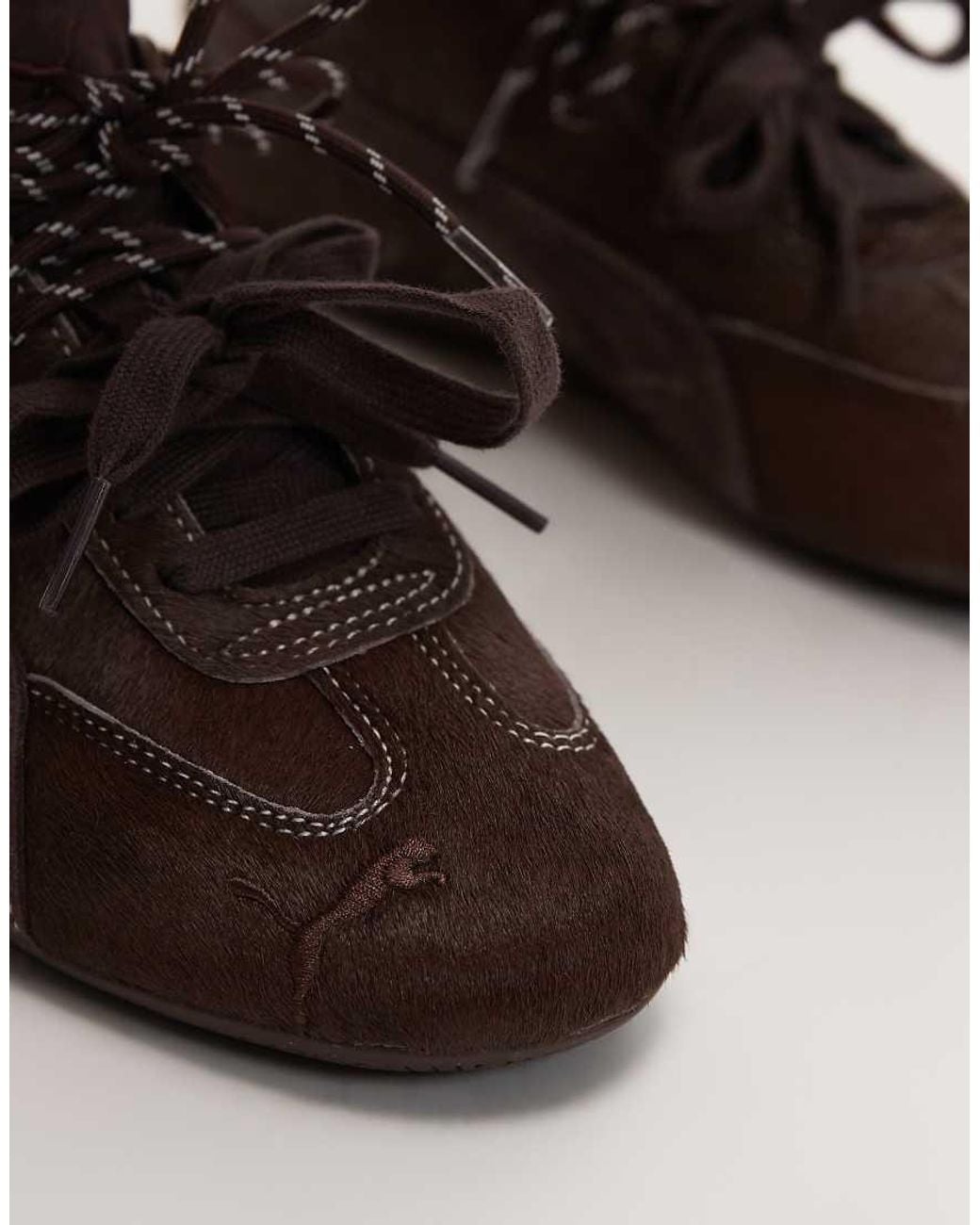PUMA Brown Speedcat Pony Hair Trainers