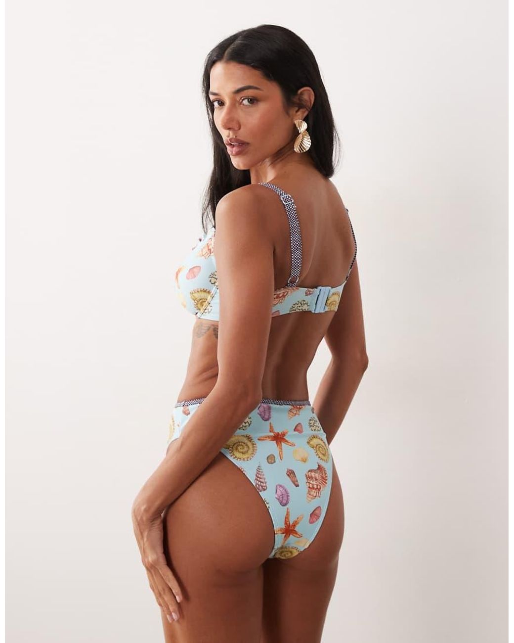 ASOS Brown Fuller Bust Solar Starfish Underwire Bikini Top