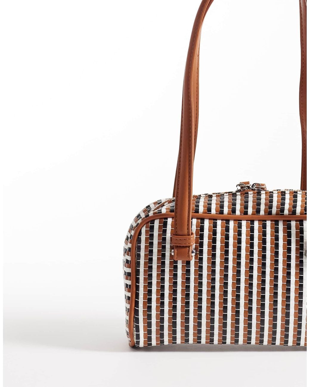 ASOS Black Weave Boxy Shoulder Bag