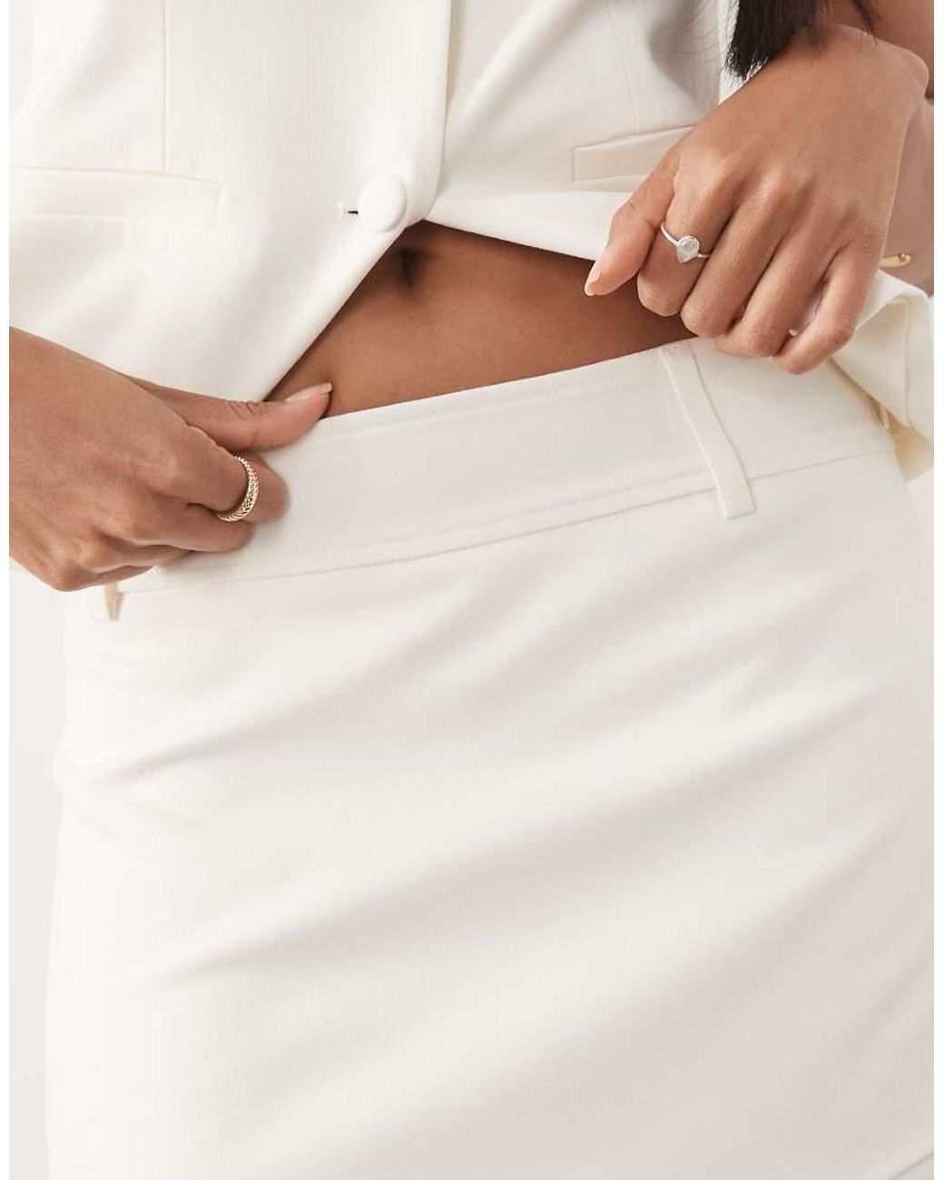 ASOS White Tailored Wrap Mini Skort