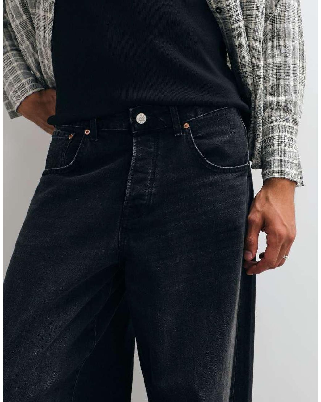 Only & Sons Blue Kayce Barrel Fit Jeans for men