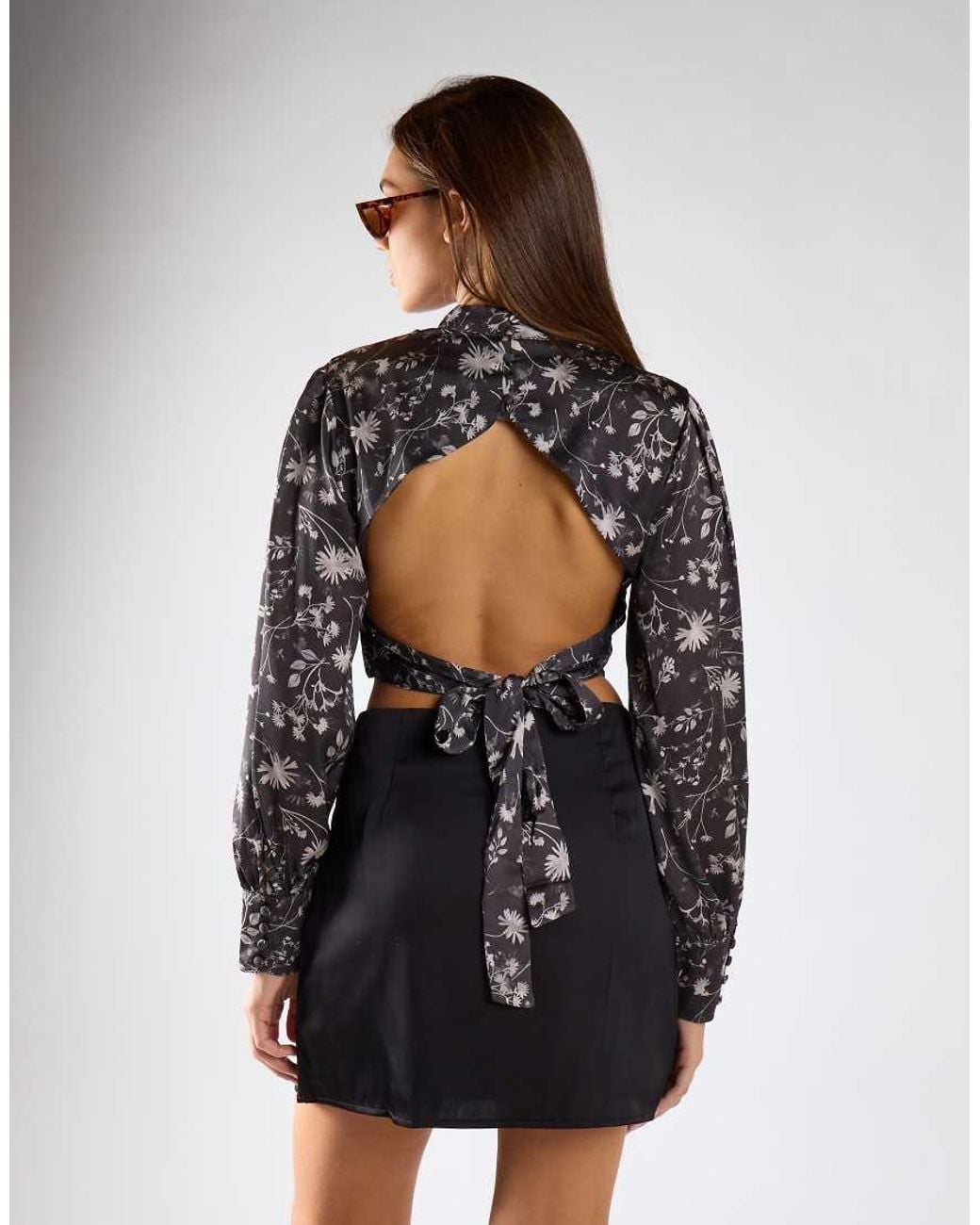 Glamorous Black Side Slit Mini Skirt