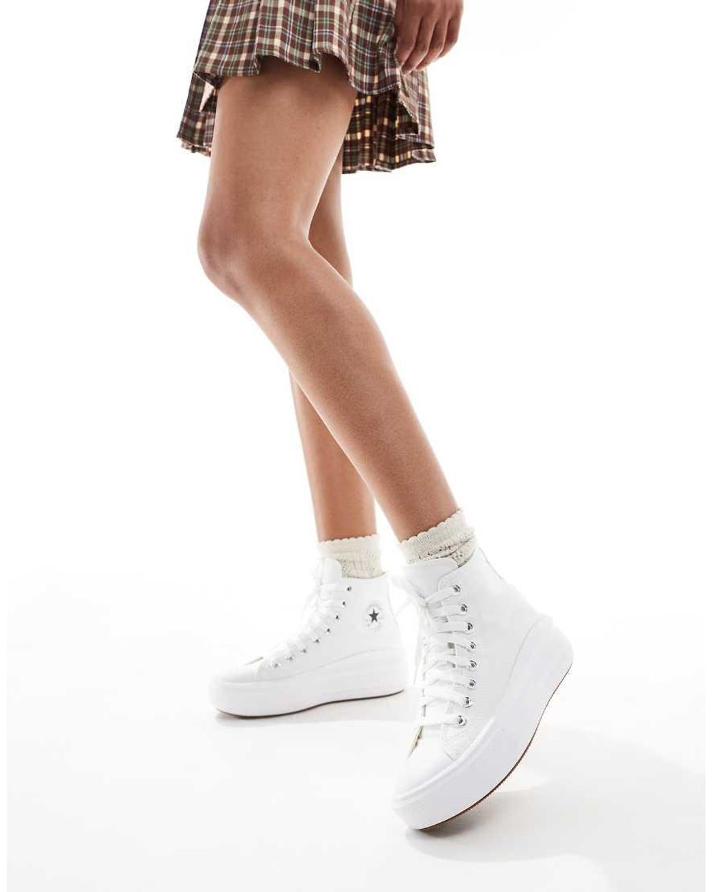 Converse White Chuck Taylor All Star Move Hi Sneakers