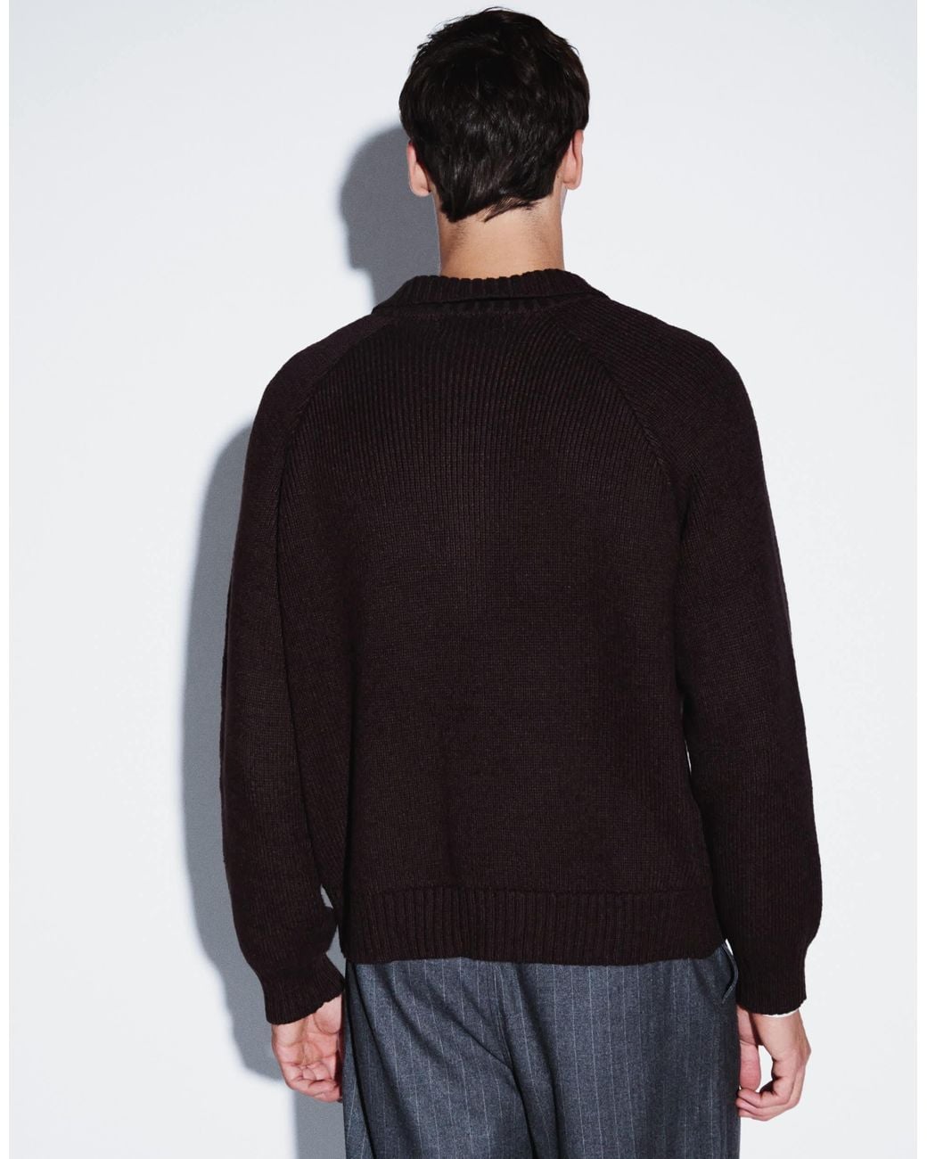 Cotton On Black Zip Through Knitted Bomber for men