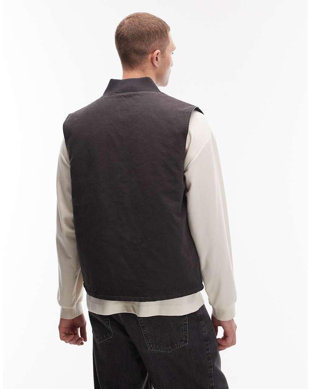 Levi's Black Workwear Sansome Padded Canvas Vest for men