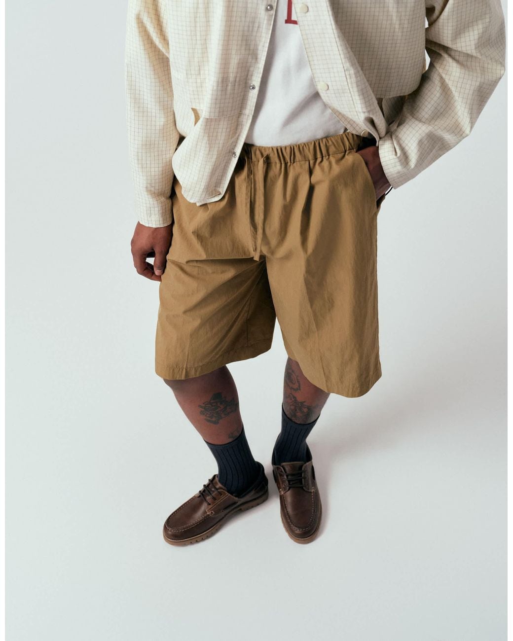 ASOS White Long Length Jorts for men