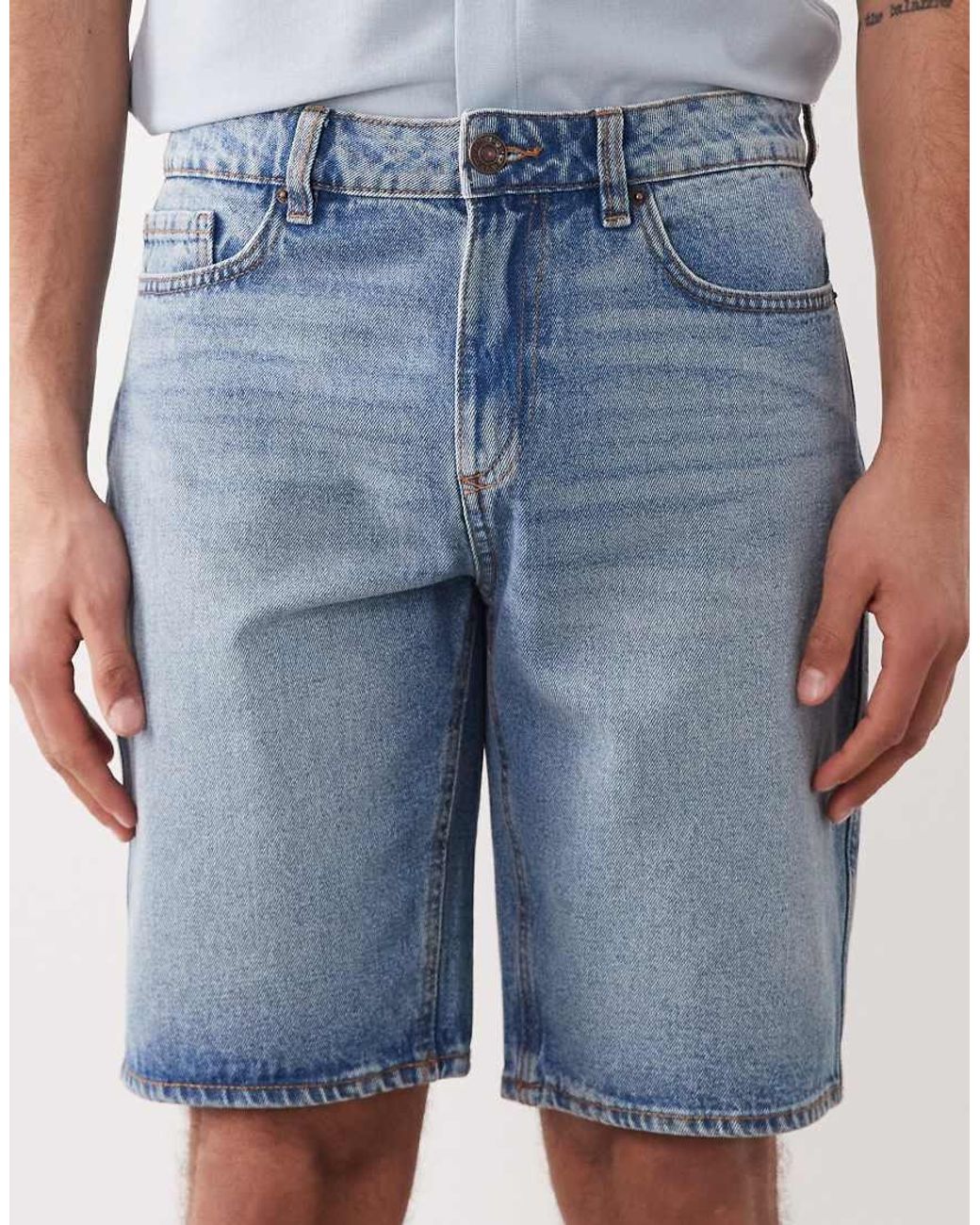 New Look Blue Bermuda Denim Shorts for men