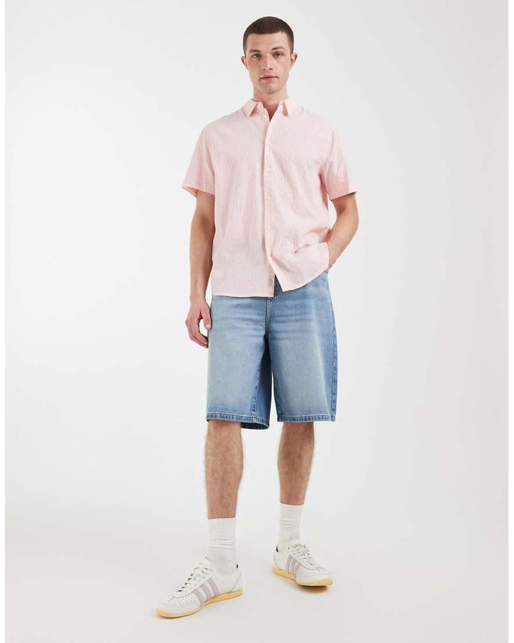 Camicia Vestibilità Classica di Blend in Pink da Uomo