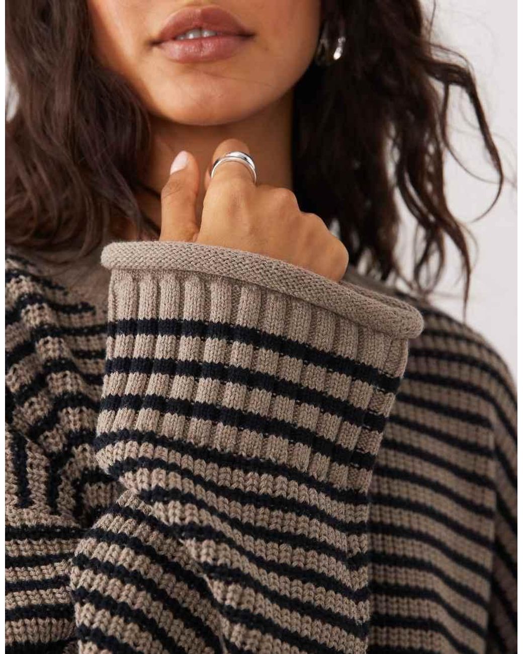 Abercrombie & Fitch Gray Knitted Slouchy Jumper