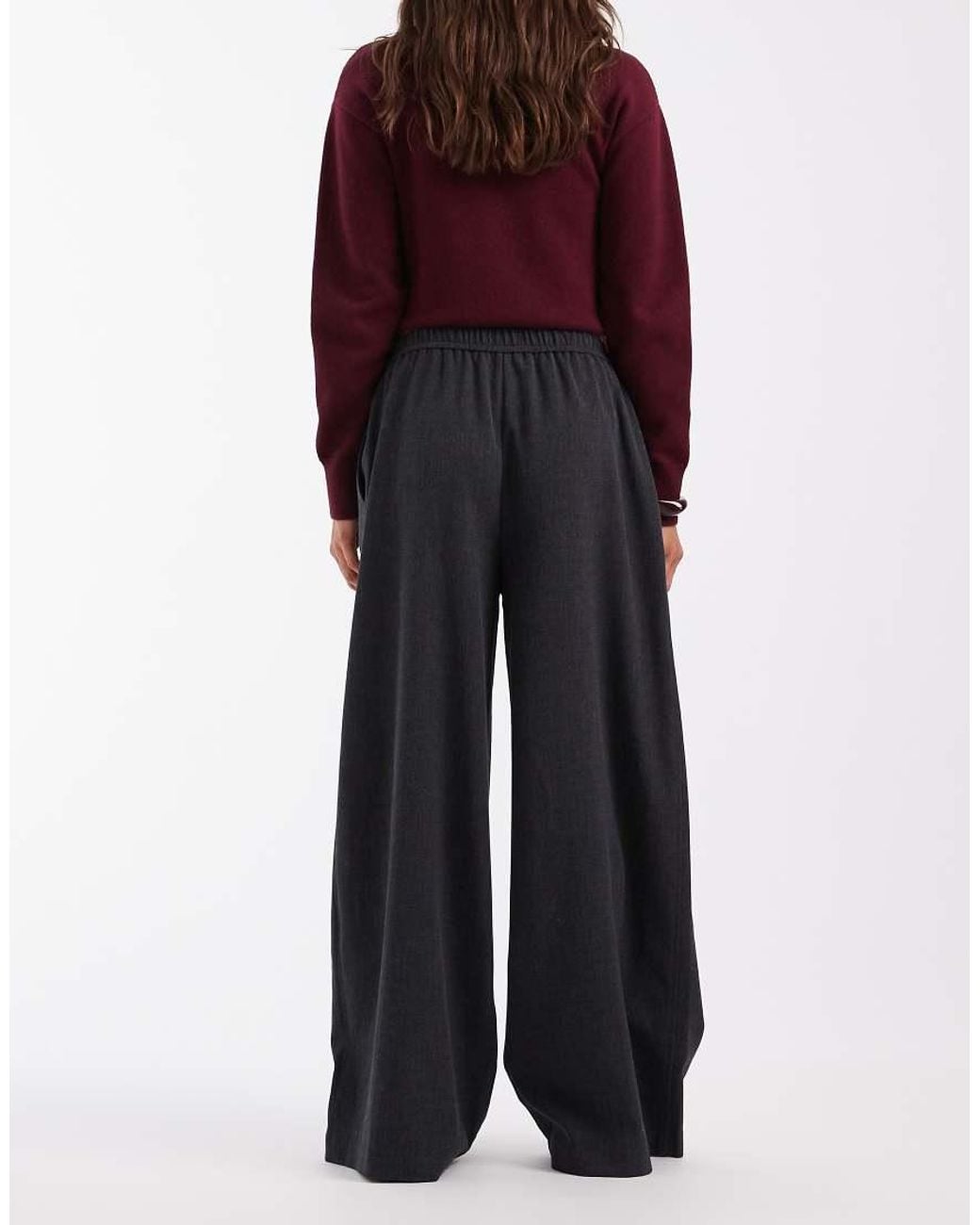 Object Purple Pleated Tailored Trousers