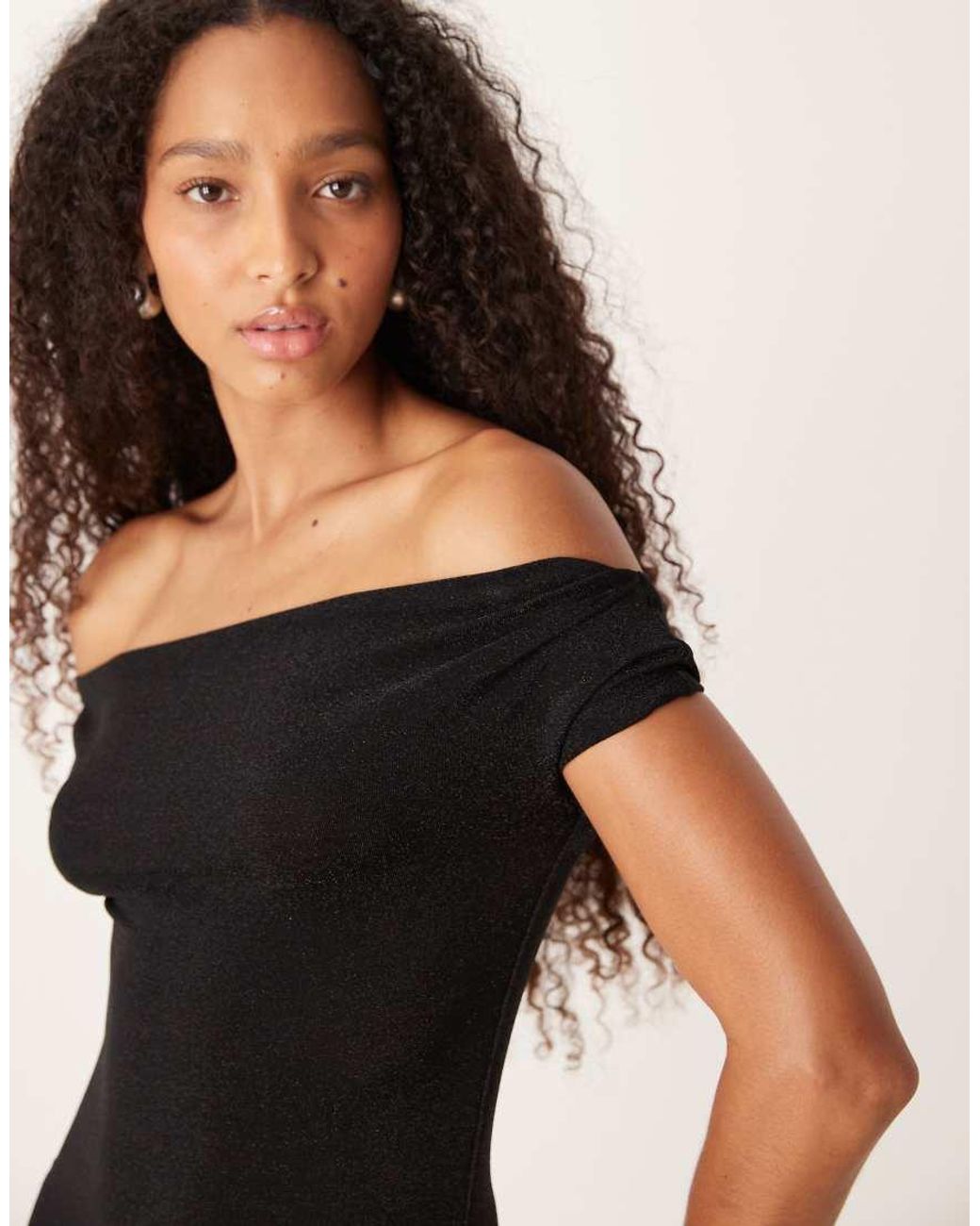 JJXX Black Slinky Glitter Dress
