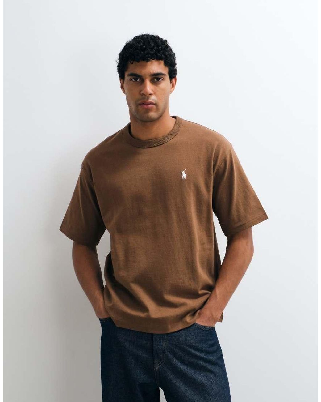 Polo Ralph Lauren Brown Icon Logo Relaxed Fit T-Shirt for men