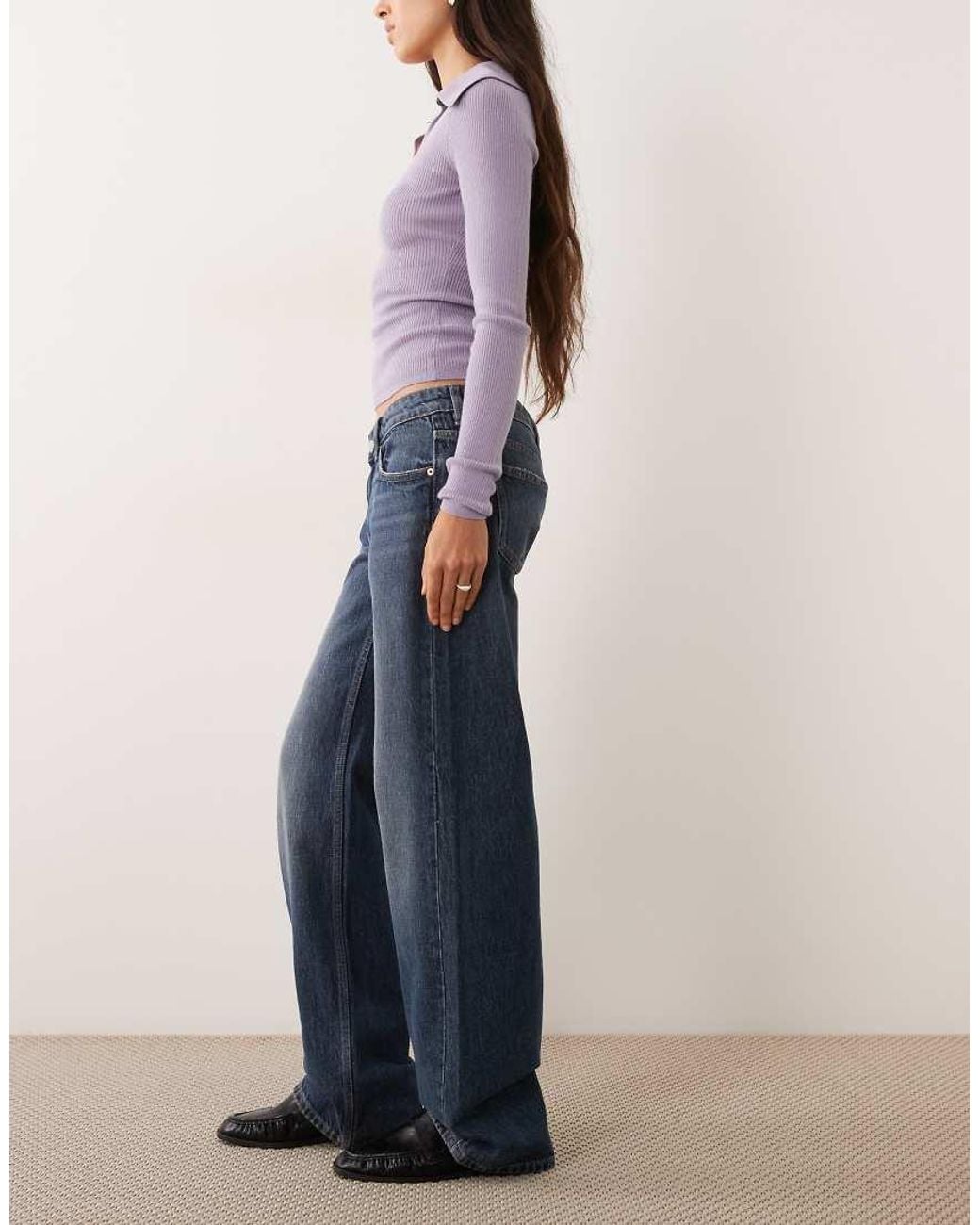 Cotton On Blue Low Rise Straight Jean