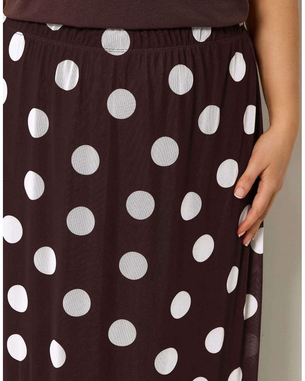 Yours Clothing White Polka Dot Mesh Maxi Skirt