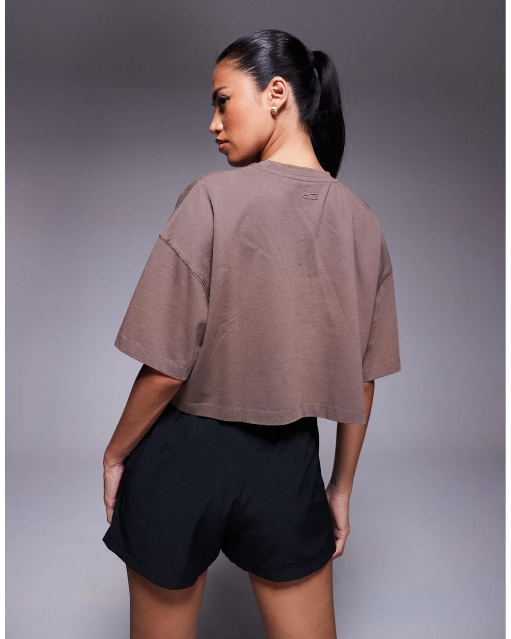 4505 Purple Icon Heavyweight Cotton Cropped T-shirt With Quick Dry Finish