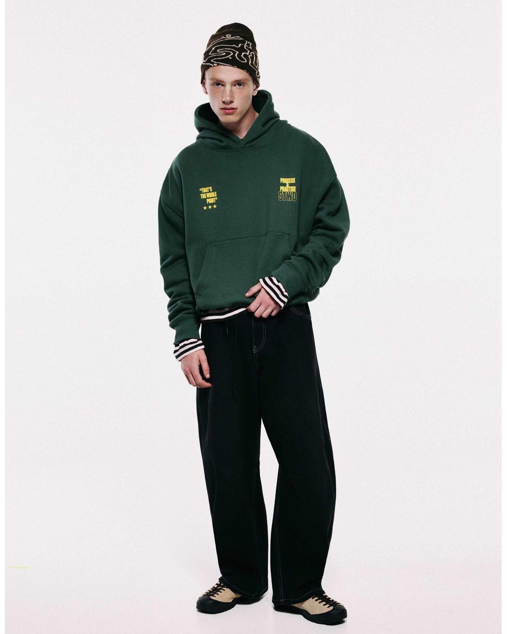 Stwd - sweat à capuche Pull&Bear pour homme en coloris Green