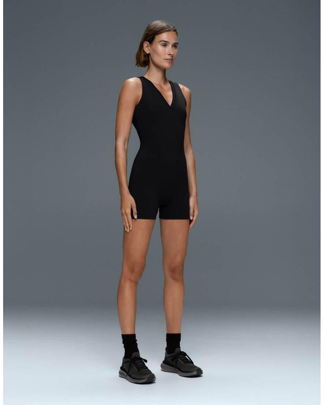 Oysho Blue Open-back Comfortlux Short Jumpsuit