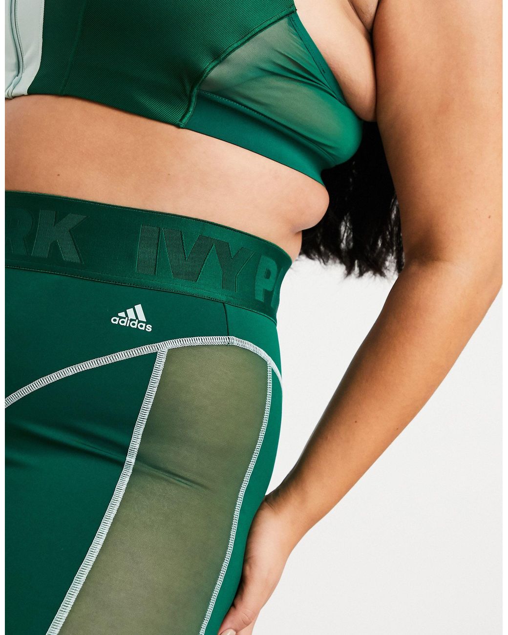 Adidas x Plus - Short legging avec empiècements en tulle - foncé Ivy Park  en coloris Vert | Lyst