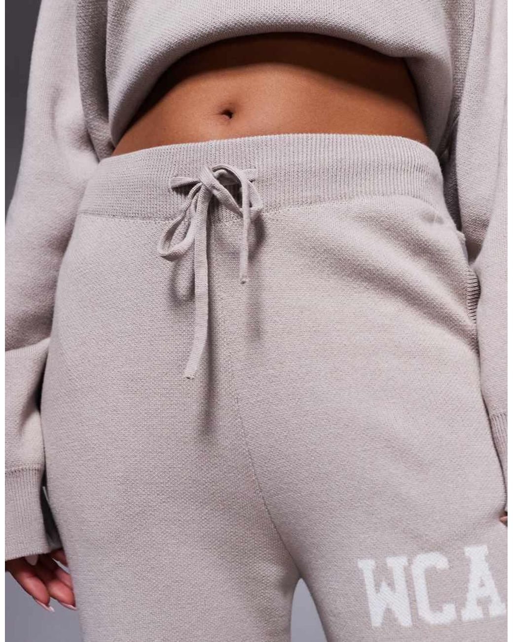 ASOS Gray Weekend Collective Co-ord Knit Trouser With Graphic