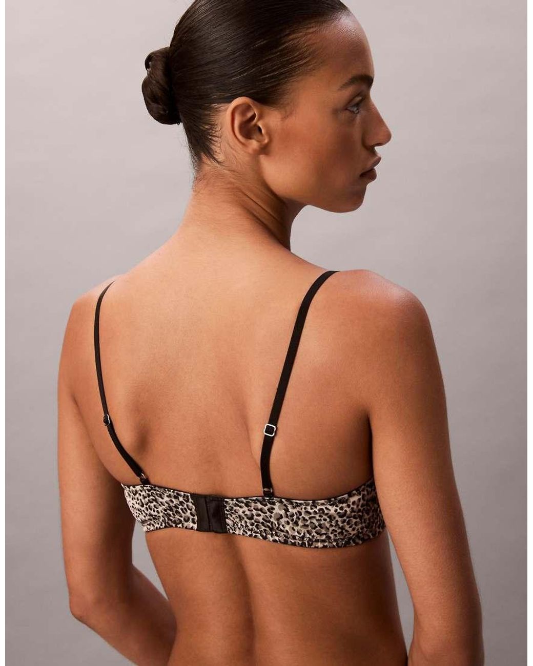 Calvin Klein Brown Sexy Satin Balconette Bra