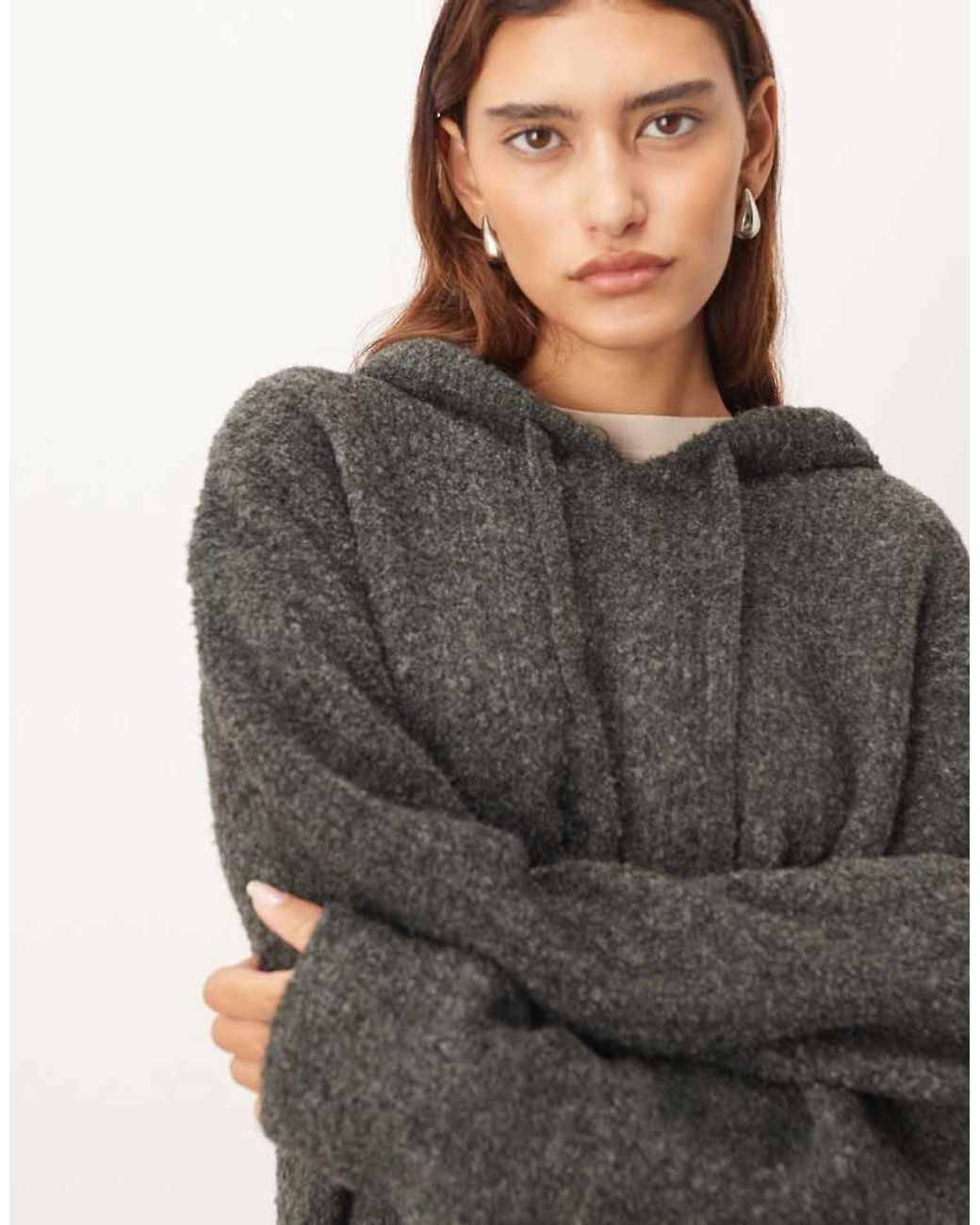 ARRANGE Gray Boucle Hoodie Co-ord