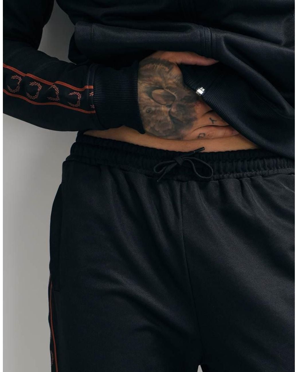 Fred Perry Blue Contrast Tape Co-ord Track Pant for men