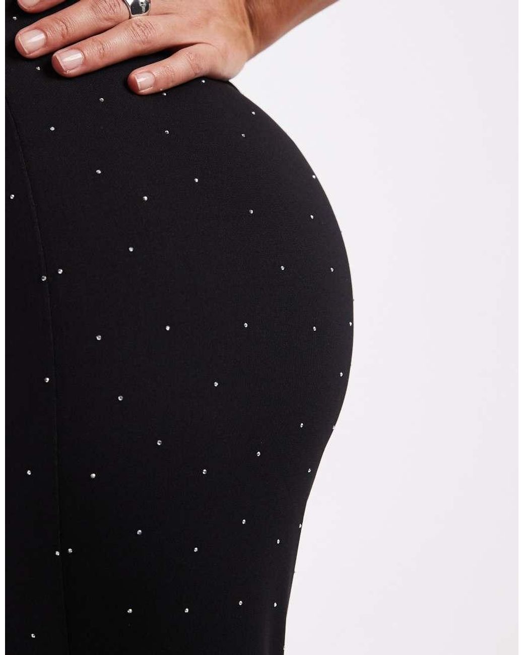 ONLY Black Rhinestone Flare Trousers