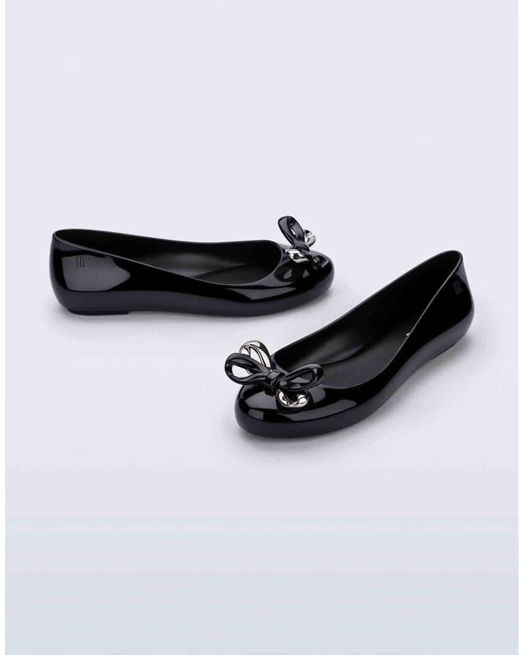 Melissa Black Sweet Love Glam Ballerina Flats