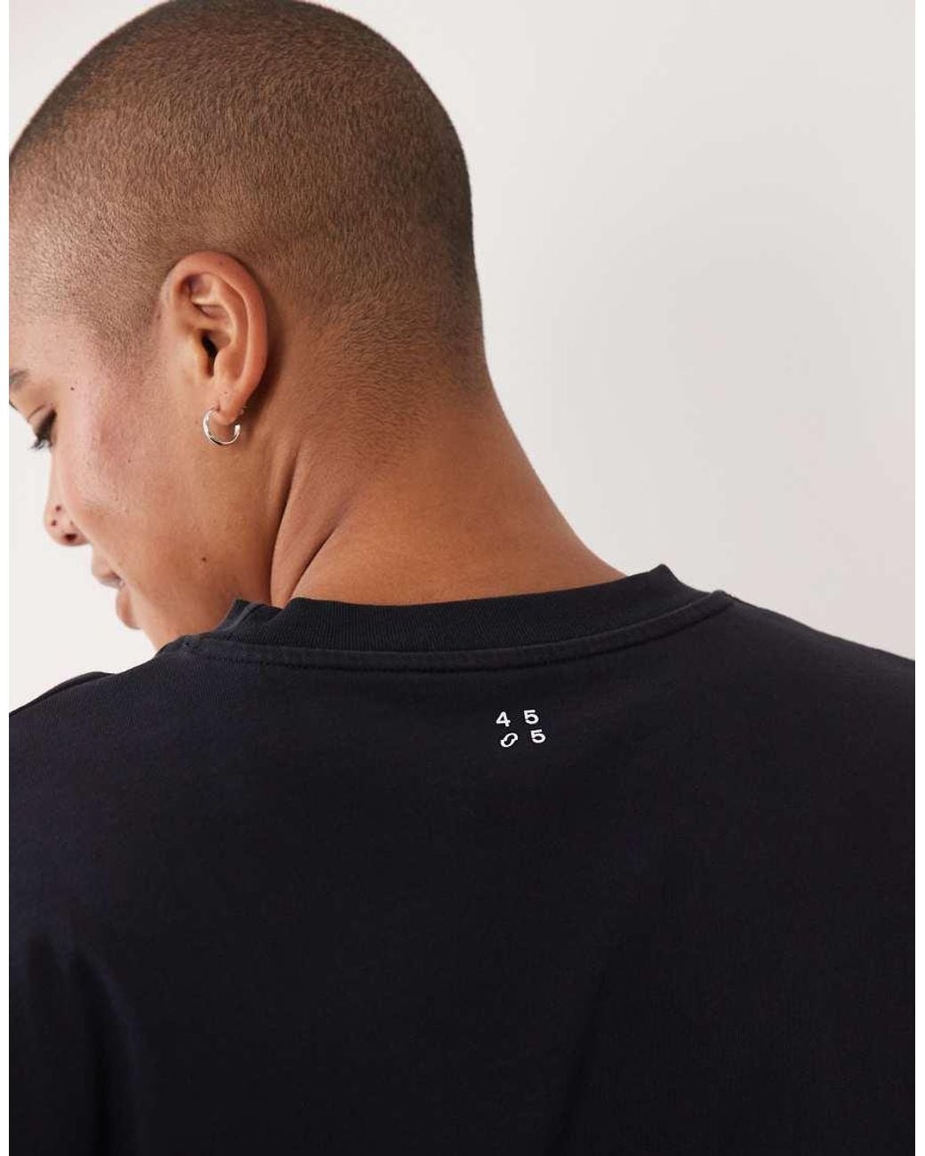 4505 Black Curve Icon Heavyweight Cotton Oversized Long Sleeve T-shirt