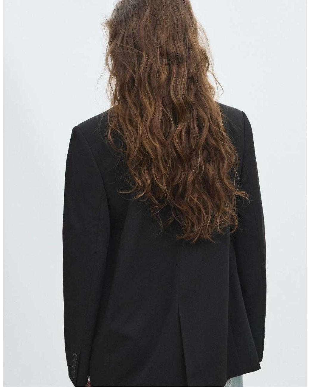 Stradivarius Blue Asymmetric Blazer