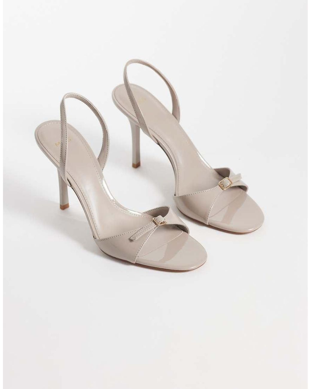Mango Metallic Buckle Detail Heeled Stiletto