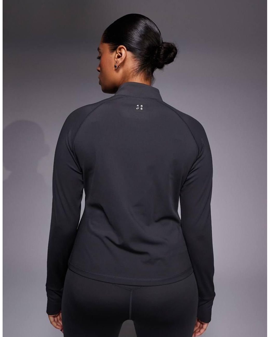 4505 Gray Curve Icon Active Zip Up Sculpting Long Sleeve Jacket With Zip Pockets