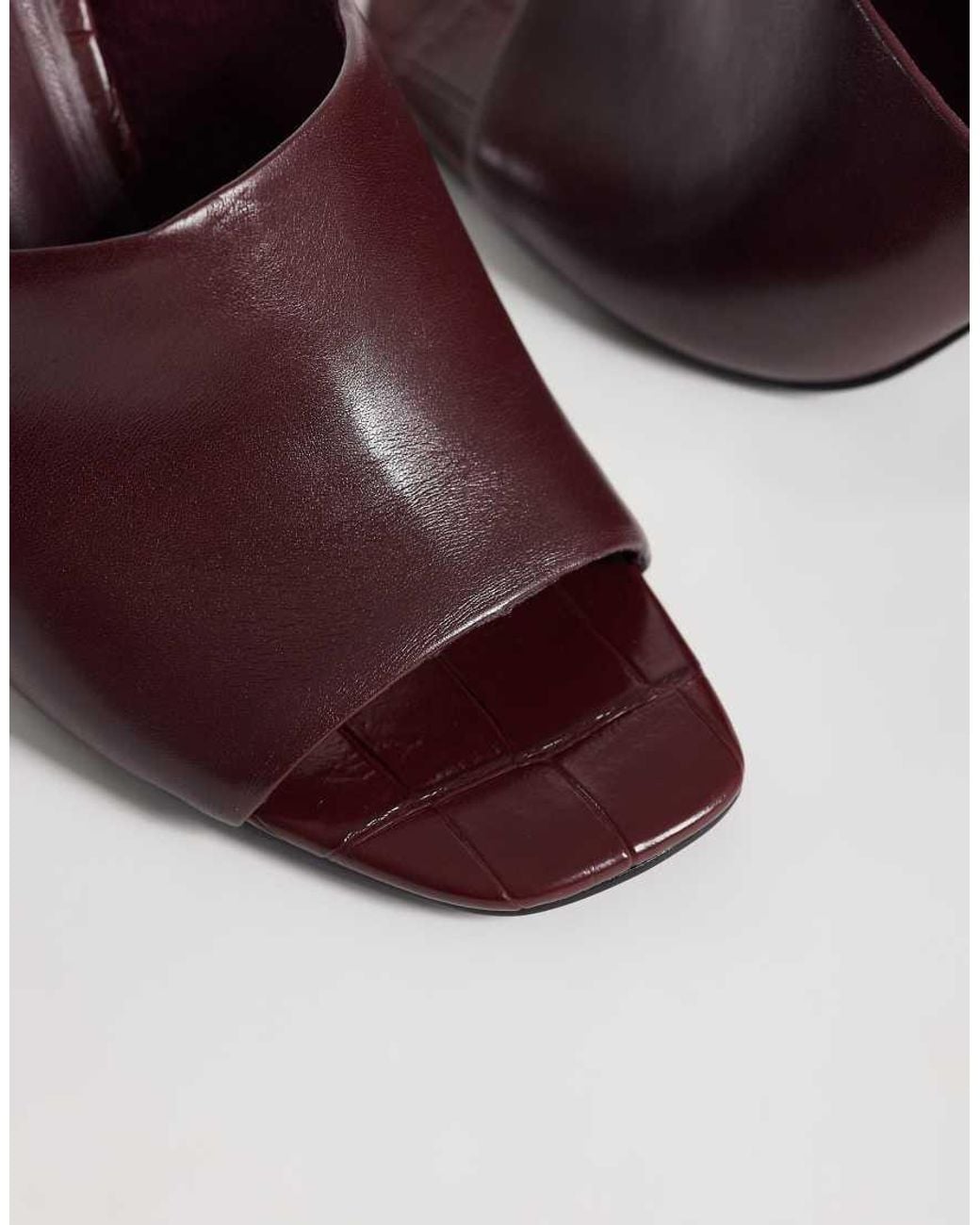 ASOS Brown Native Cone Heeled Mules