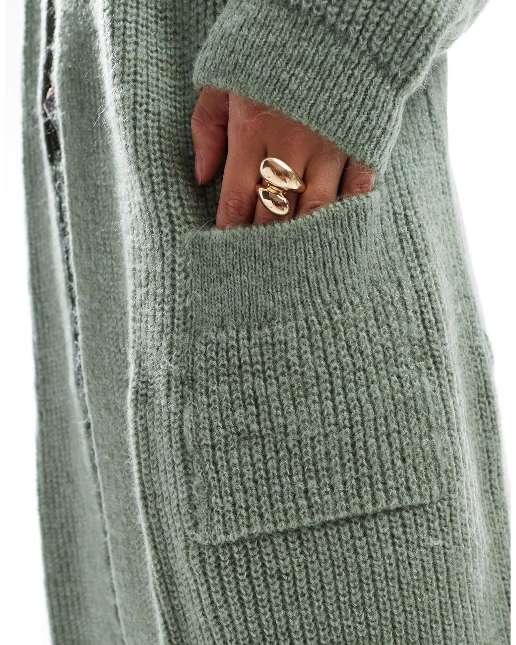 ONLY Blue Longline Open Cardigan