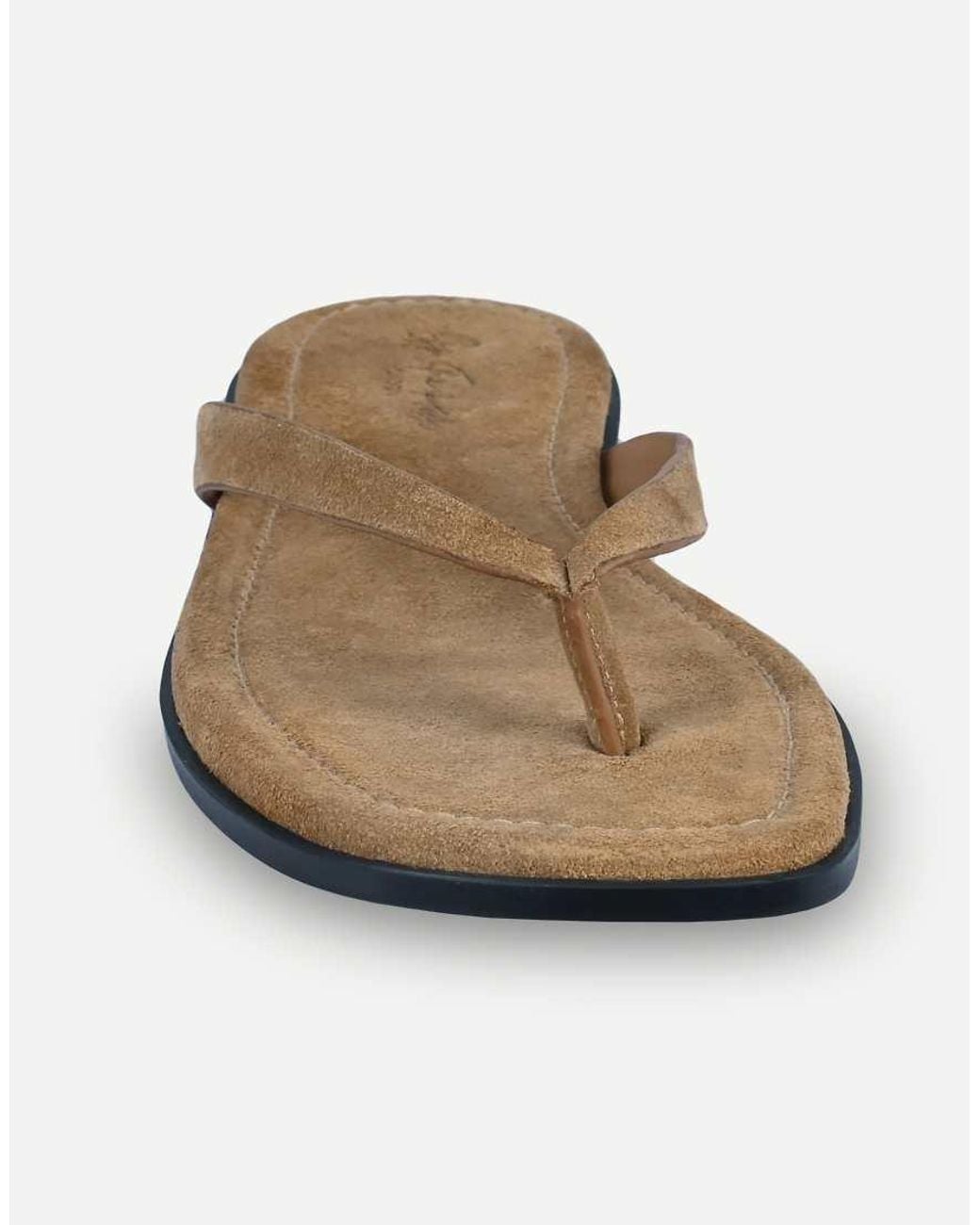 OFF THE HOOK Brown Freya Toe Flat Thong Sandals