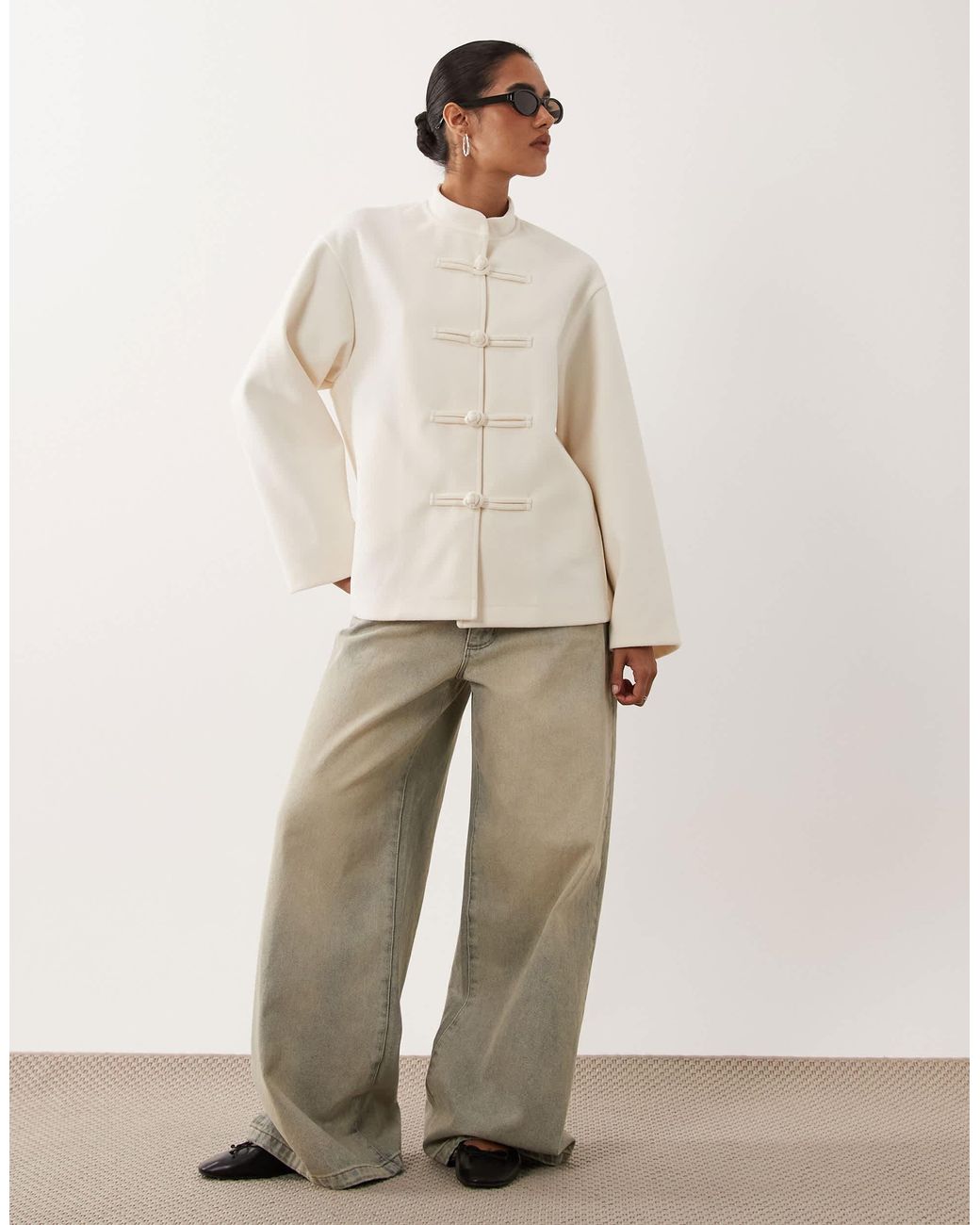 Gina Tricot Natural Button Through Jacket