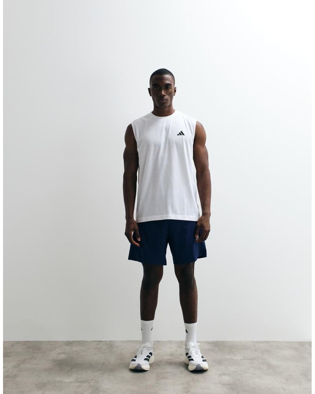 Adidas Originals White Workout Essentials Feelready Sleeveless T-Shirt for men