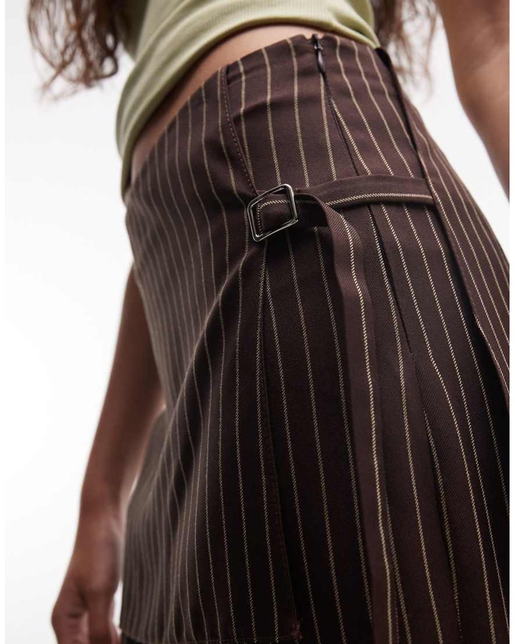 Collusion Brown Side Tie Skirt Trouser