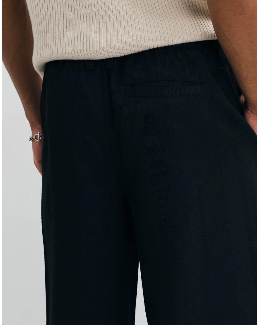 ASOS White Barrel Leg Trouser for men