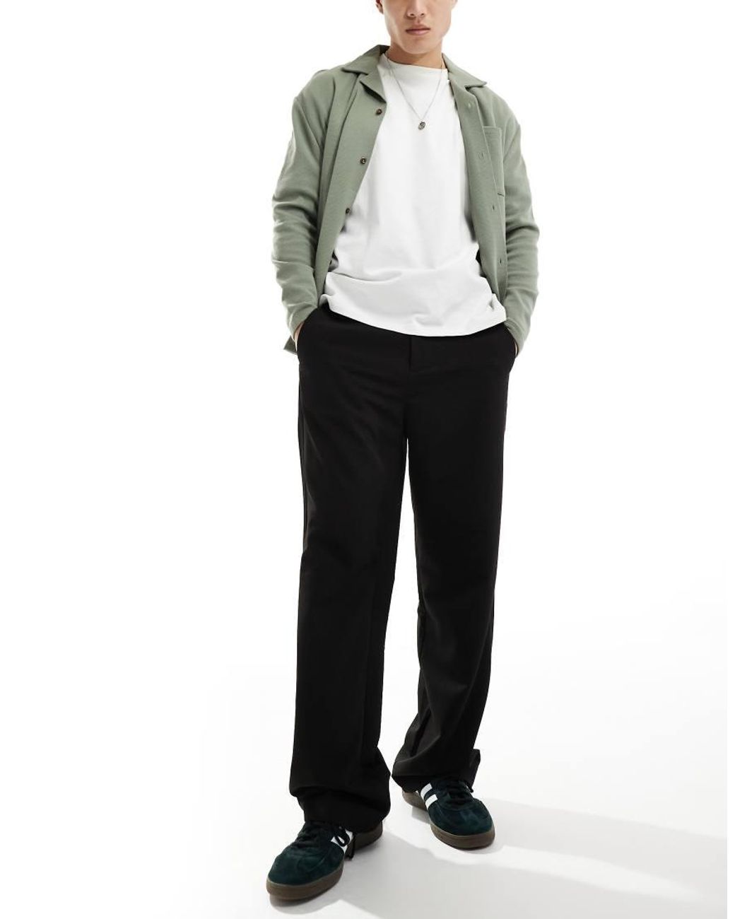 Pantalones De Sastre Negros Sueltos De Only & Sons de hombre de color Black