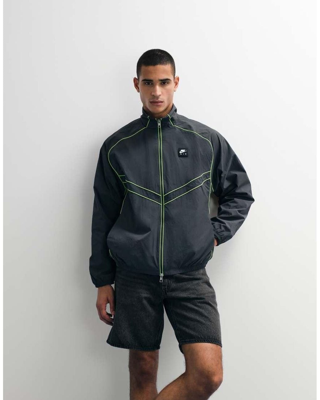 Nike Blue Air Funnel Neck Windrunner Track Jacket for men