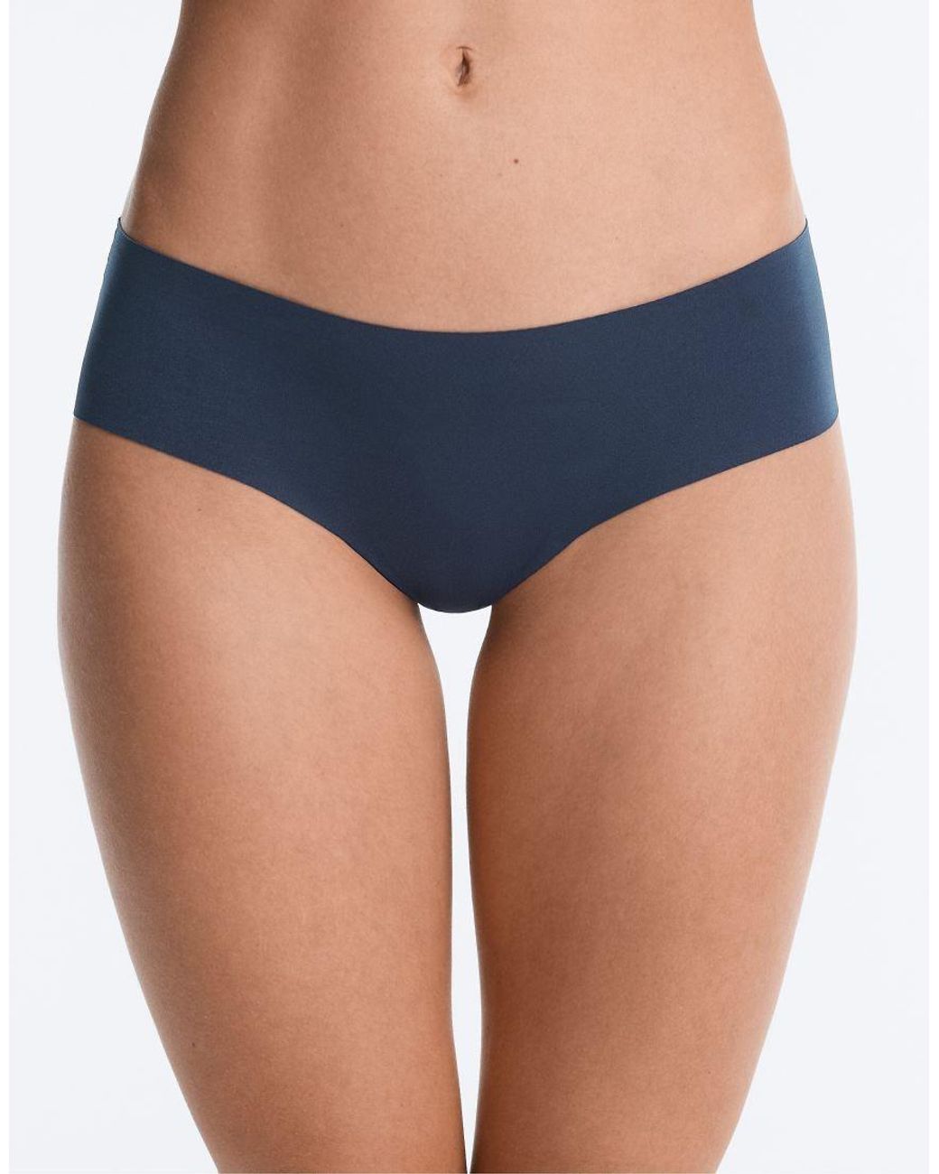 Oysho Blue 5 Laser-Cut Invisible Polyamide Blend Hipster Briefs