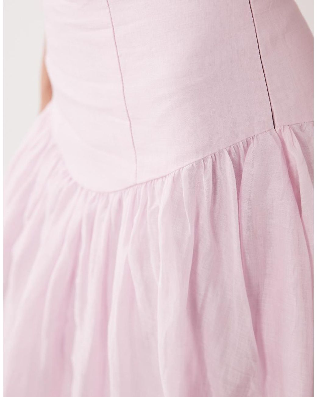 Bardot Pink Amorette Ramie Maxi Skirt