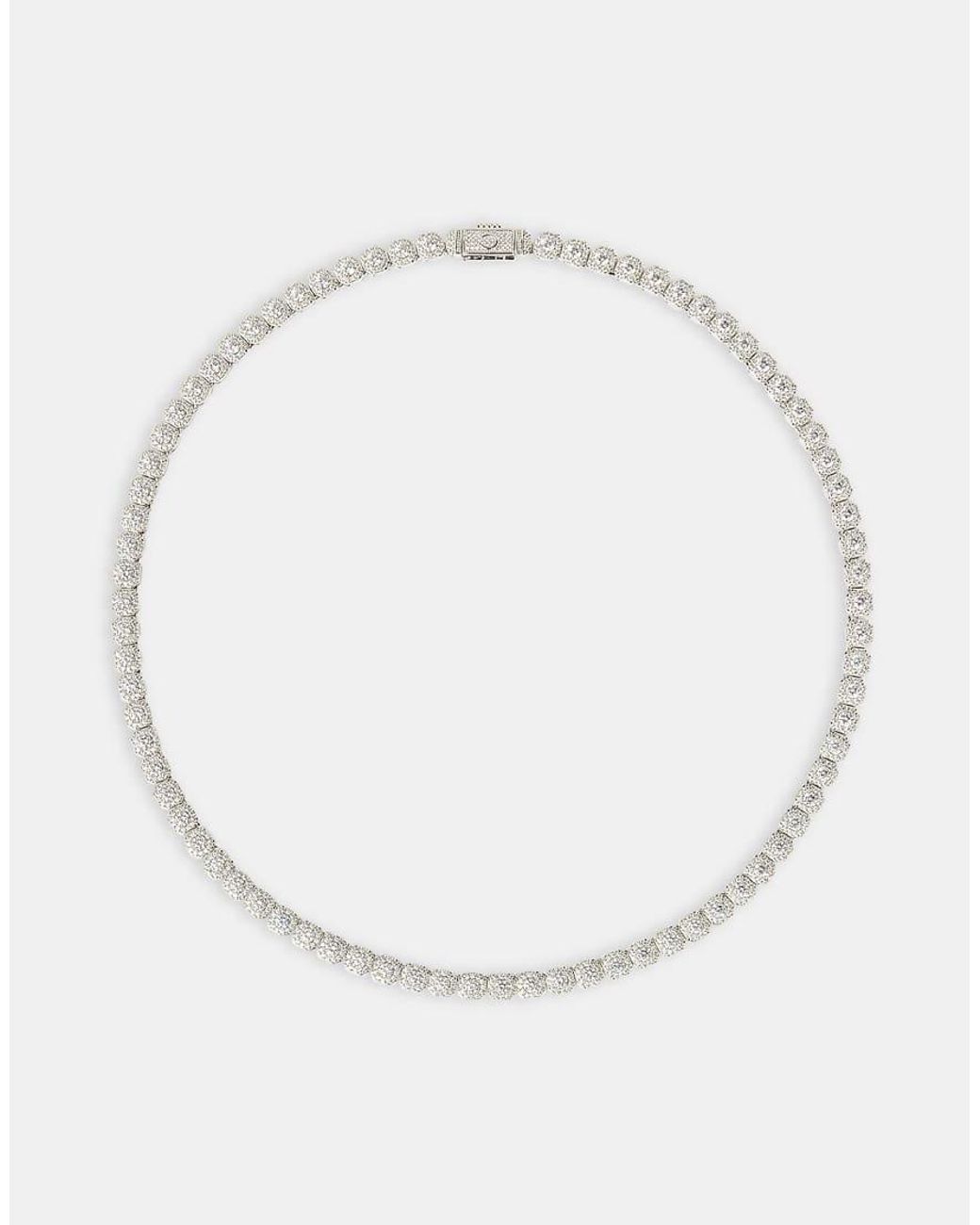 CERNUCCI White Clustered Tennis Chain for men