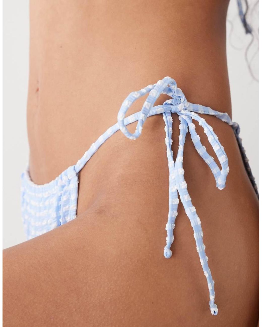 Reclaimed Vintage White Tie Side Bikini Bottom