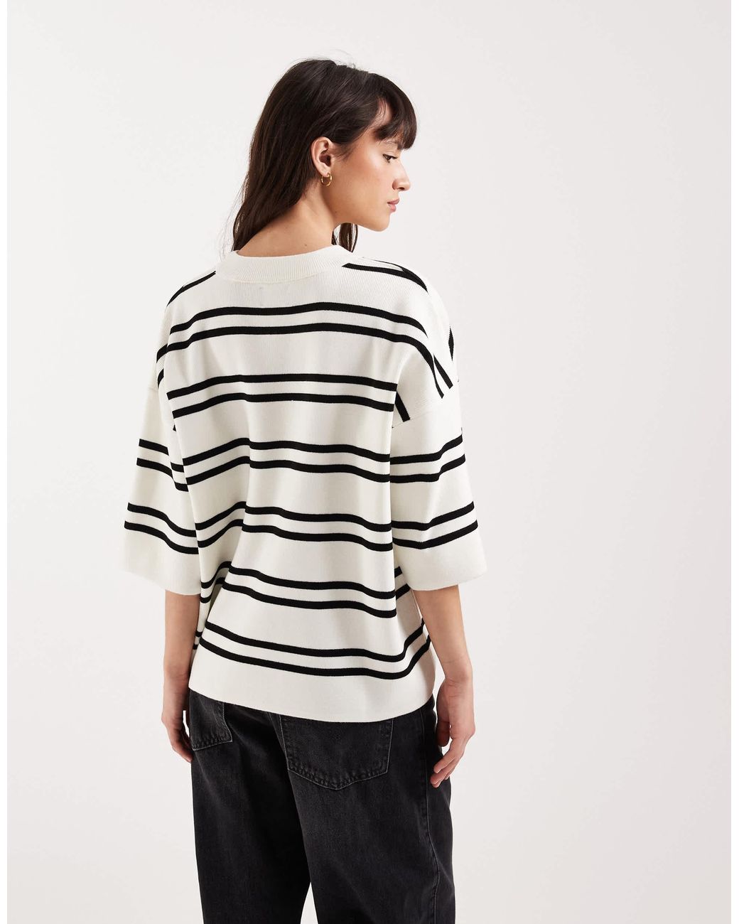 ASOS Gray – kompaktes, strukturiertes oversize-t-shirt aus strick