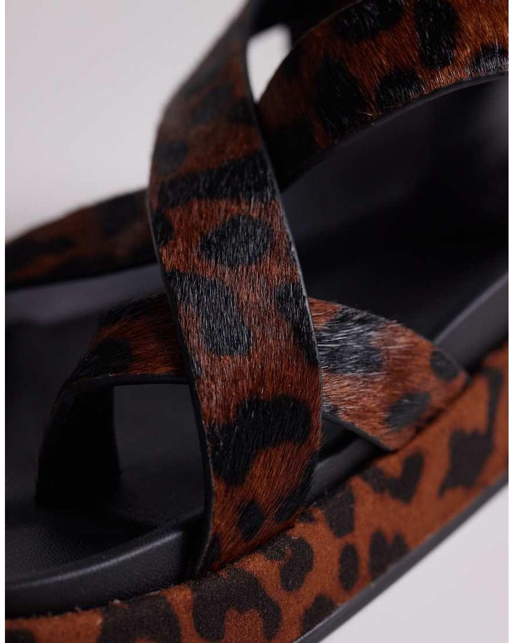 ASOS Multicolor Faye Cross Strap Footbed Sandals