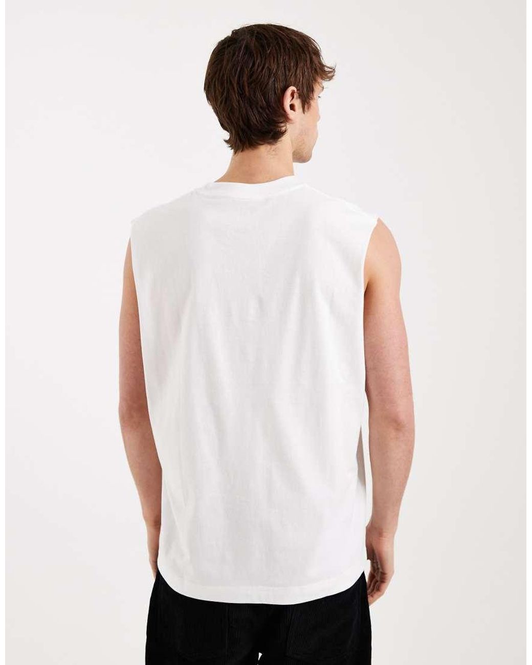 Jack & Jones White Orginals Front Logo Vest for men
