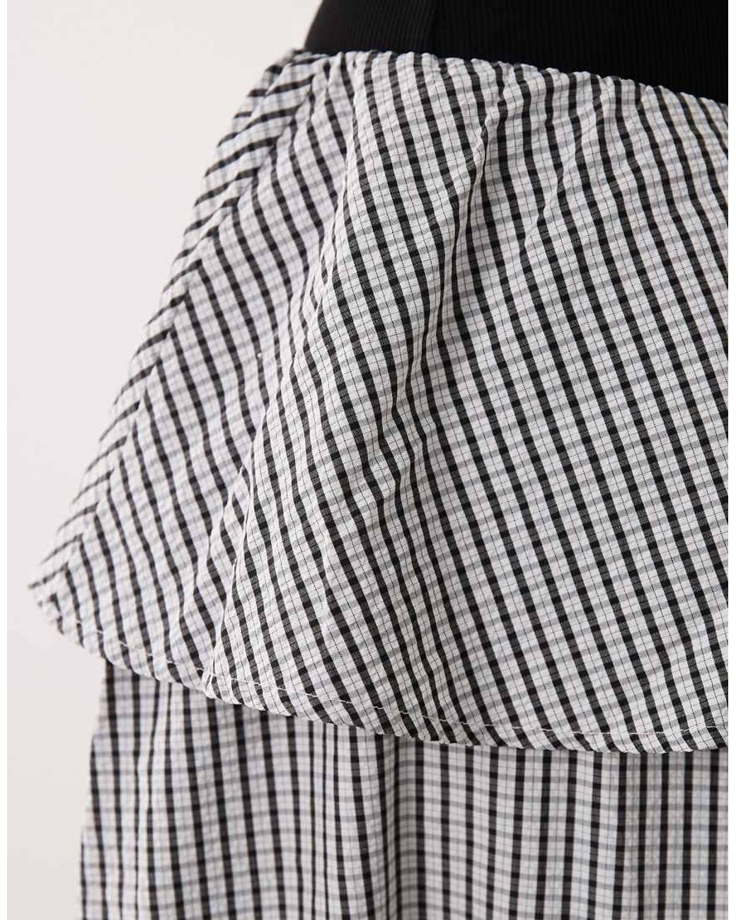 ASOS Gray Balloon Pants With Skirt Overlay Detail