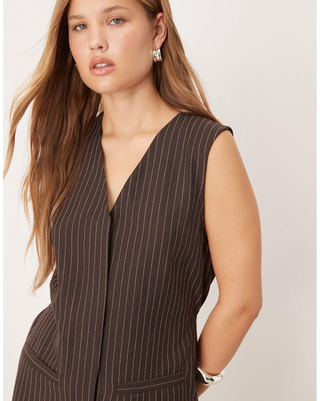 ASOS Natural V-neck Jumpsuit